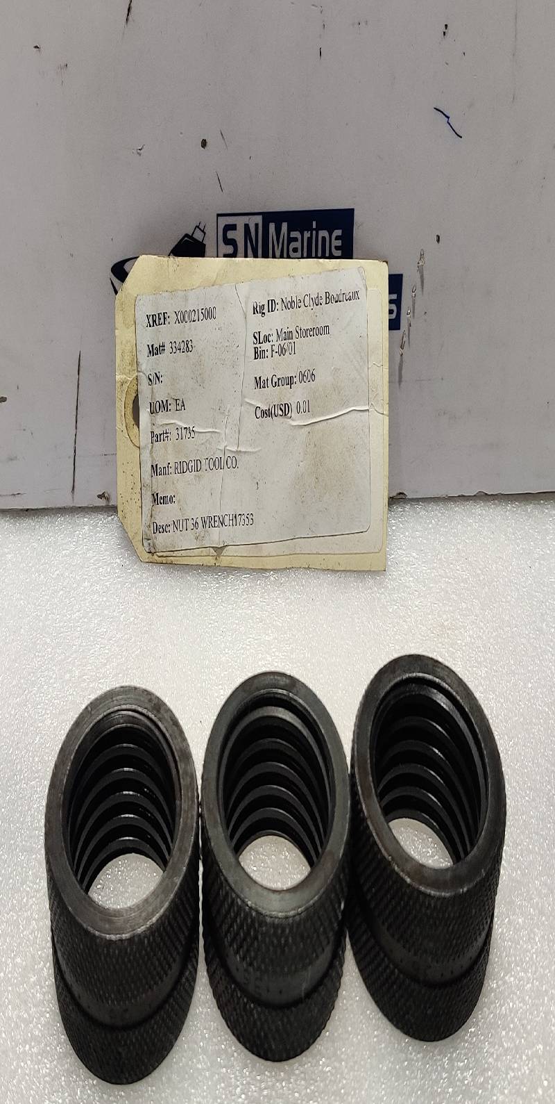 Ridgid Tool 31735 Wrench Nut 36 Size 3PCs In Lot