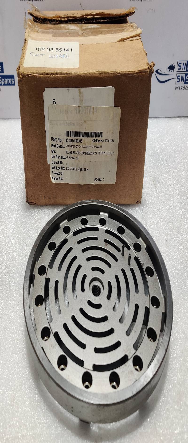 Hoerbiger 43-375668-18 Suction Valve Guard