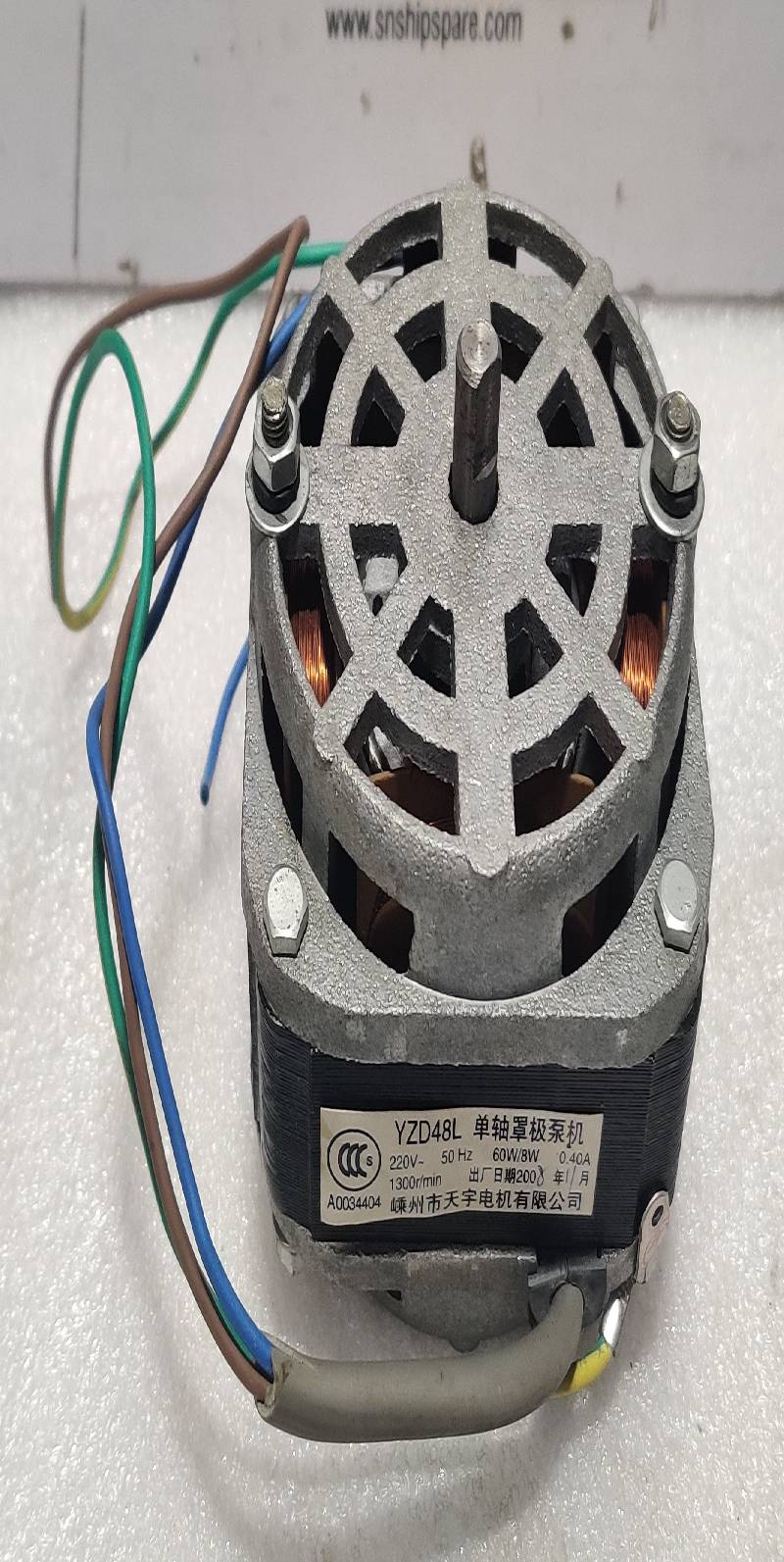 YZD48L Single Shaft Pump Motor 220V 50Hz 60W/8W 1300r/min