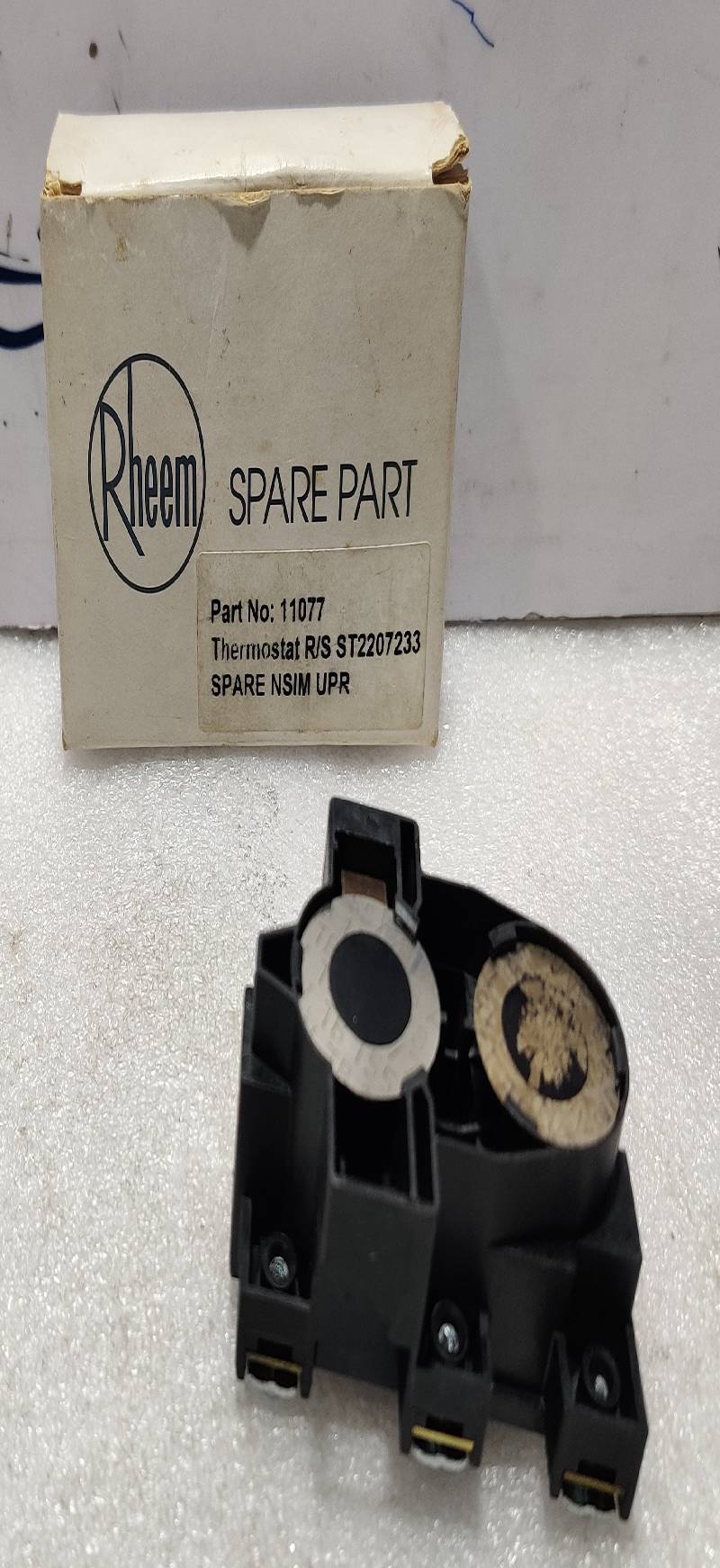 Robertshaw ST2207233 Surface Mount Hot Water Thermostat 240VAC 30A Rheem 11077