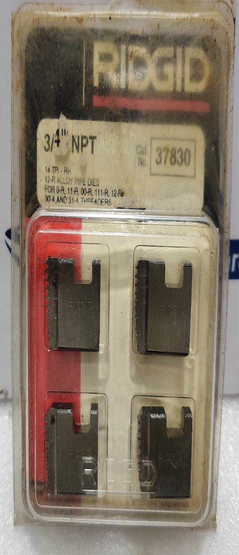 Ridgid 37830 12-R Alloy Pipe Dies ¾” NPT
