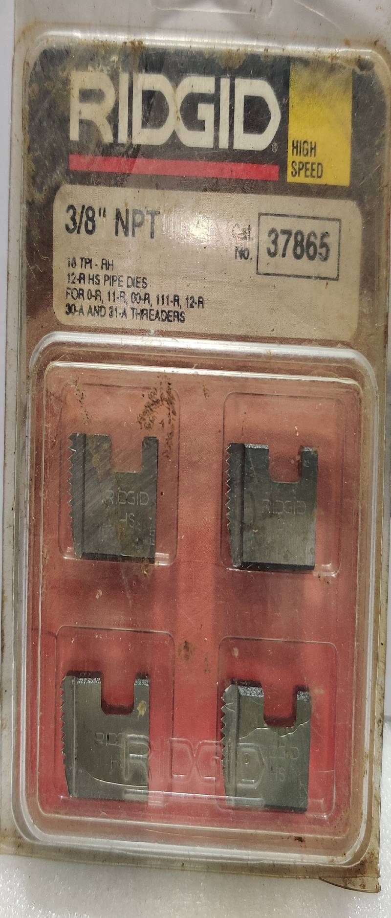 Ridgid 37865 12-R High Speed Pipe Dies 3/8”NPT