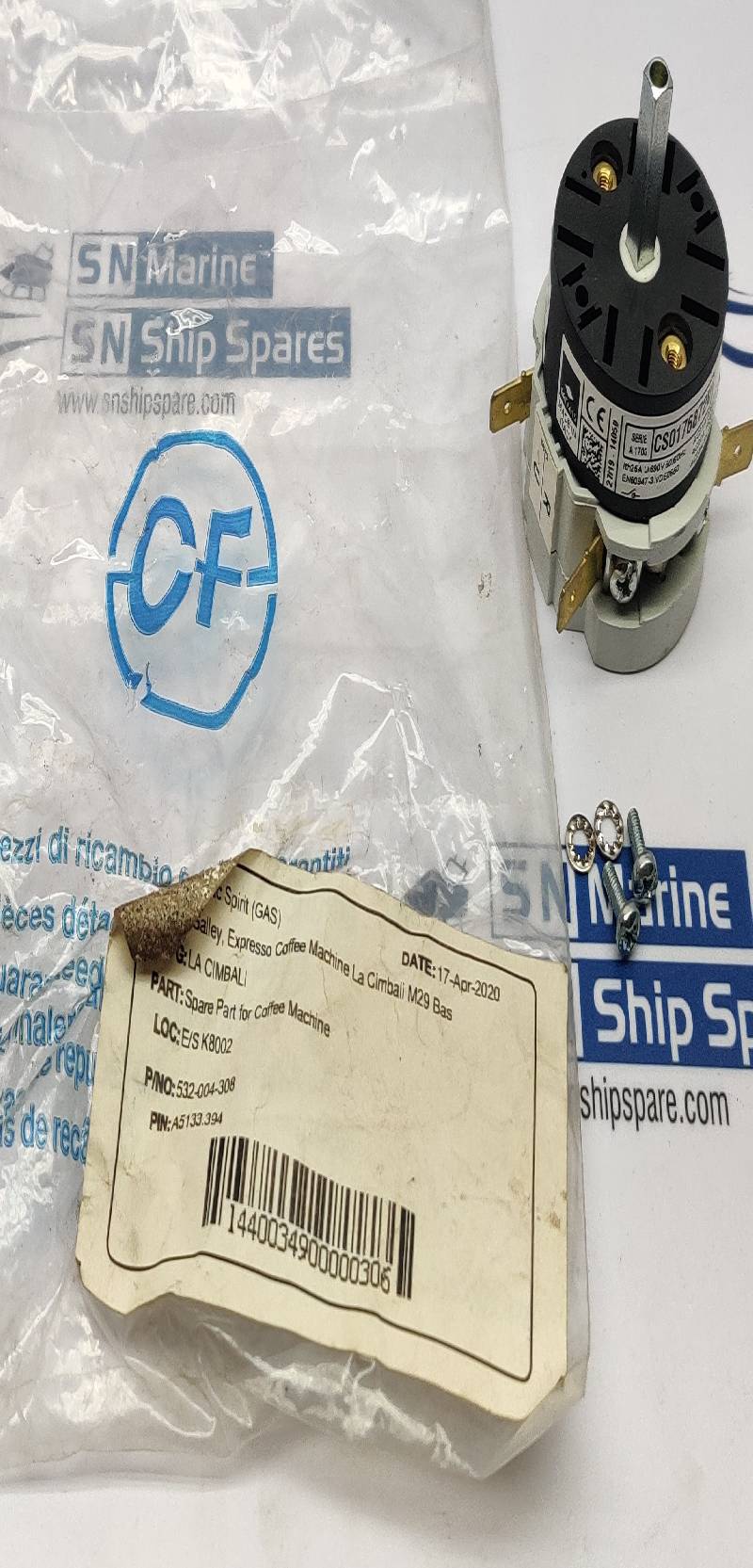 Bremas CS0176872V Main Switch For Coffee Machine 50/60Hz 25A Ui690V