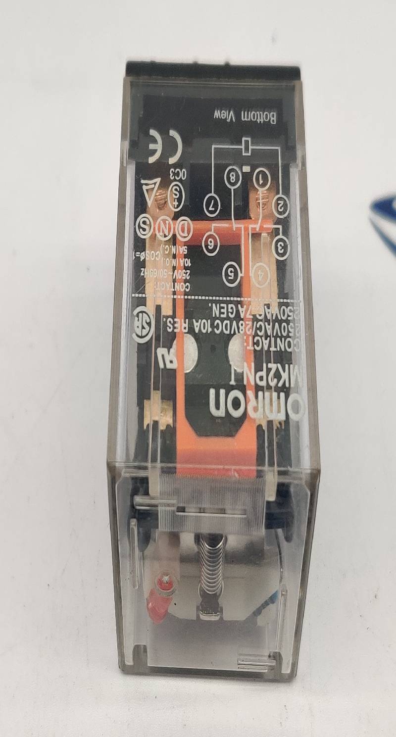 Omron MK2PN-I industrial Relay 250Vac/28Vdc 10A 250Vac 7A 50-60Hz 8Pin