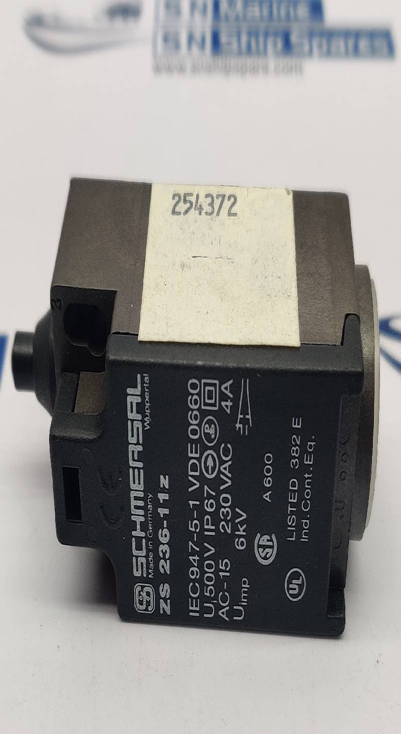 Schmersal ZS 236-11z Limit Switch AC-15 230Vac 6Kv IEC 947-5-1