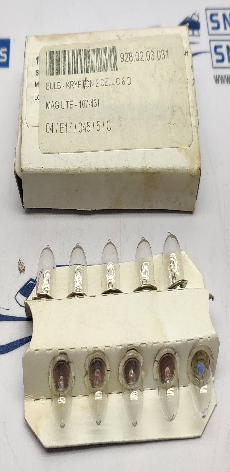 Maglite 107-431 Bulb-Krypton 2Cell C&D 10PCs In Lot