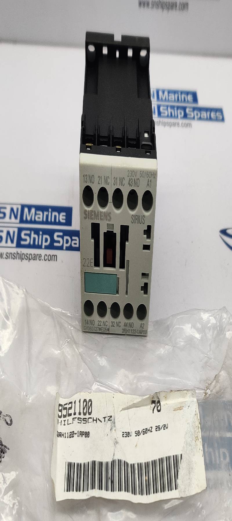 Siemens 3RT1017-1AP01 Contactor 230V 50/60Hz 600Vac 20A