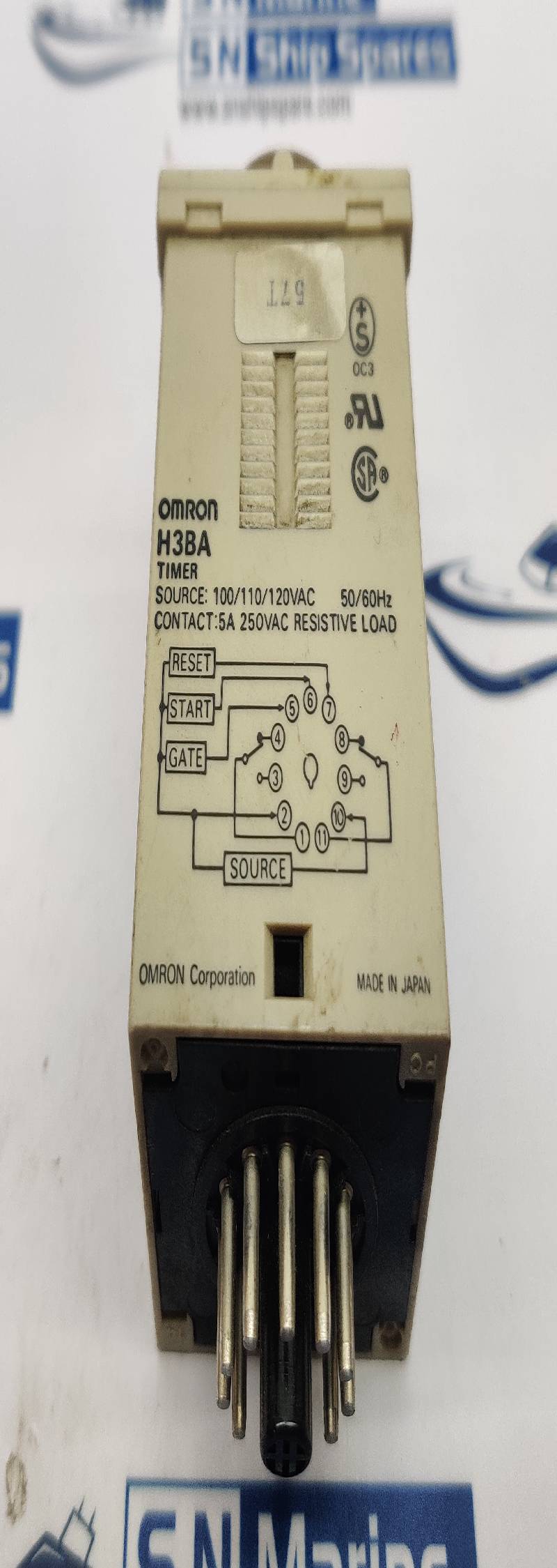 Omron H3BA Timer Relay 100/110/120Vac 50/60Hz 5A 250Vac