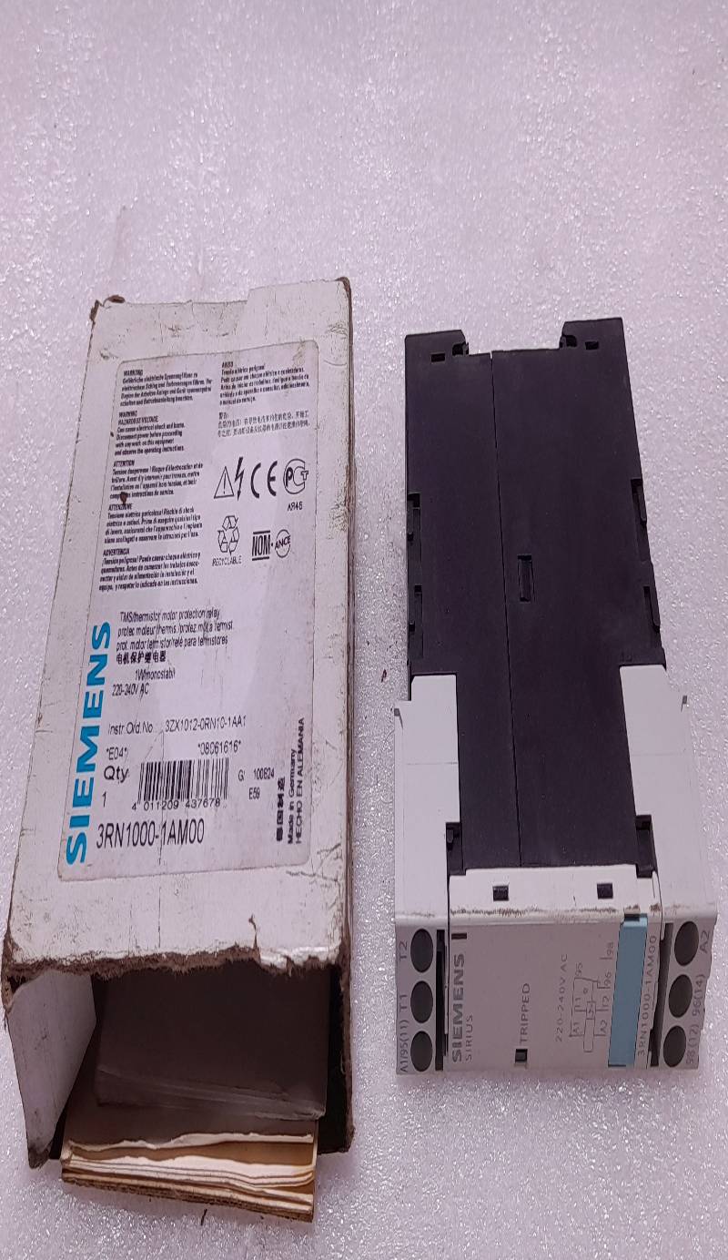 Siemens 3RN1000-1AM00 Thermistor Motor Protection Relay 220-240VAC