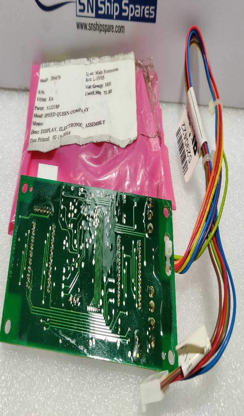 Alliance Laundry 512218P Electronic Display Assembly 5VDC 165mA Speed Queen