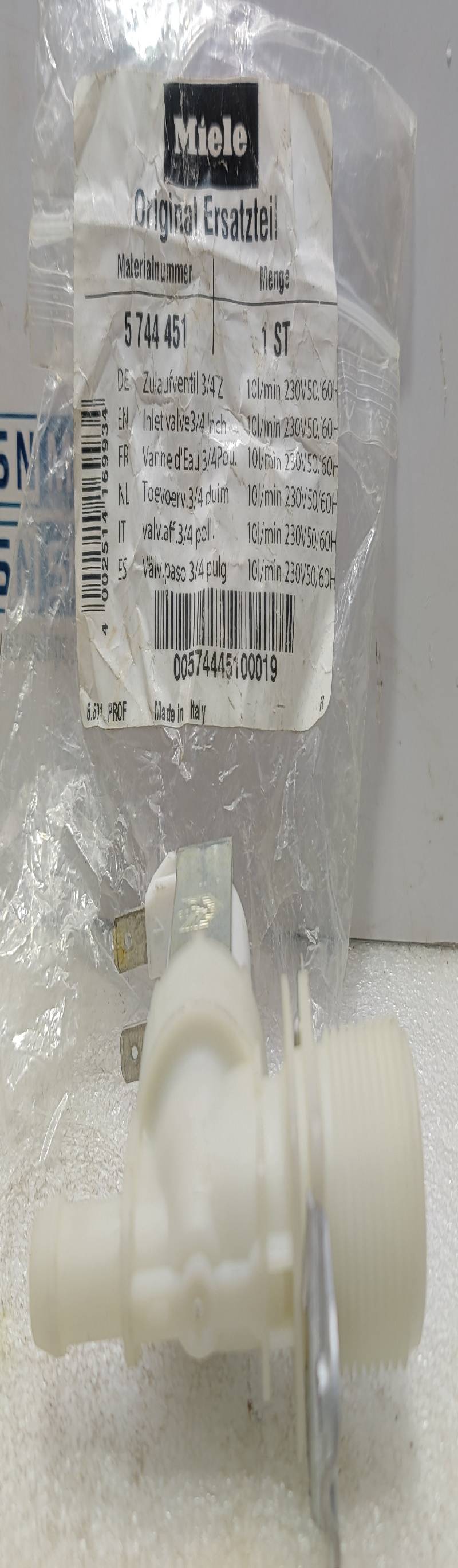 Miele 5 744 451 Valve 5744451 10L/Min 230V 50/60Hz
