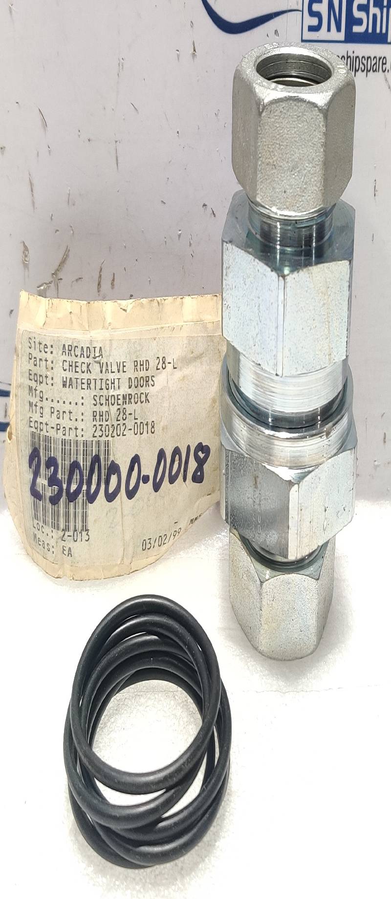 SCHOENROCK RHD 28-L Hydraulic Check Valve RHD 28-L 230202-0018