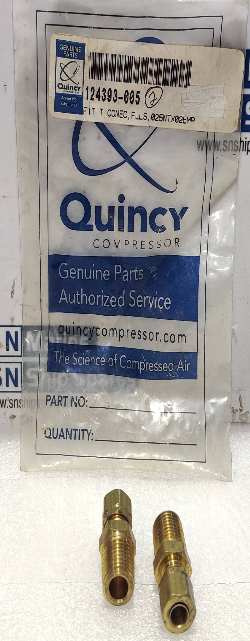 Quincy 124393-005 FLLS FIT CONNECTOR 025NTX025MP 2PCs In Lot