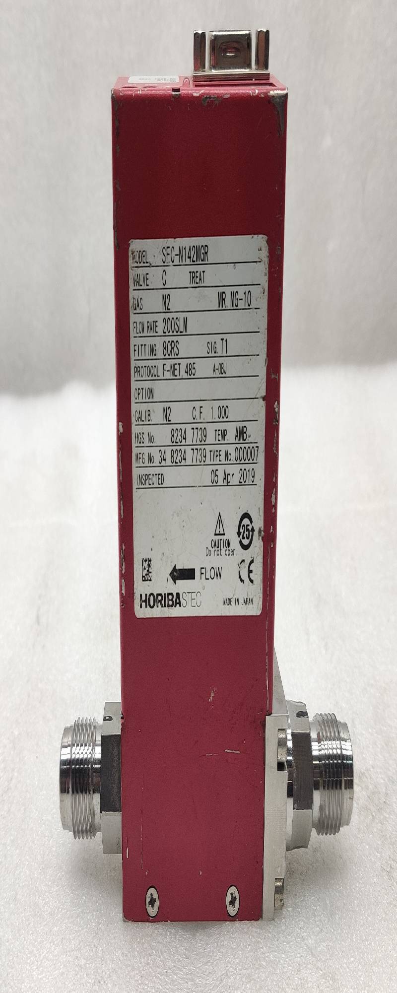 HORIBASTEC SEC-N142MGR MASS FLOW DEVICE FLOW RATE 200SLM