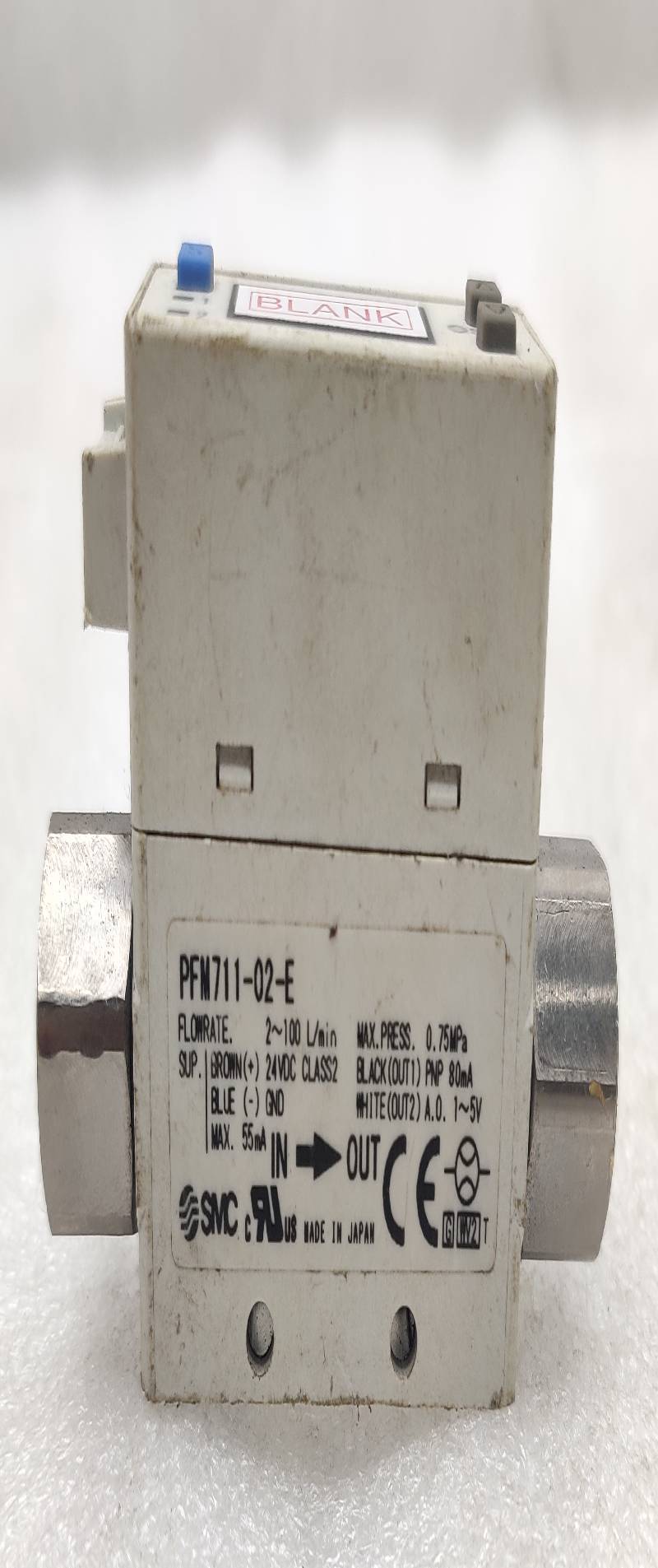 SMC PFM711-02-E Digital Flow Switch Flowrate: 2~100 L/min 0.75 MPa