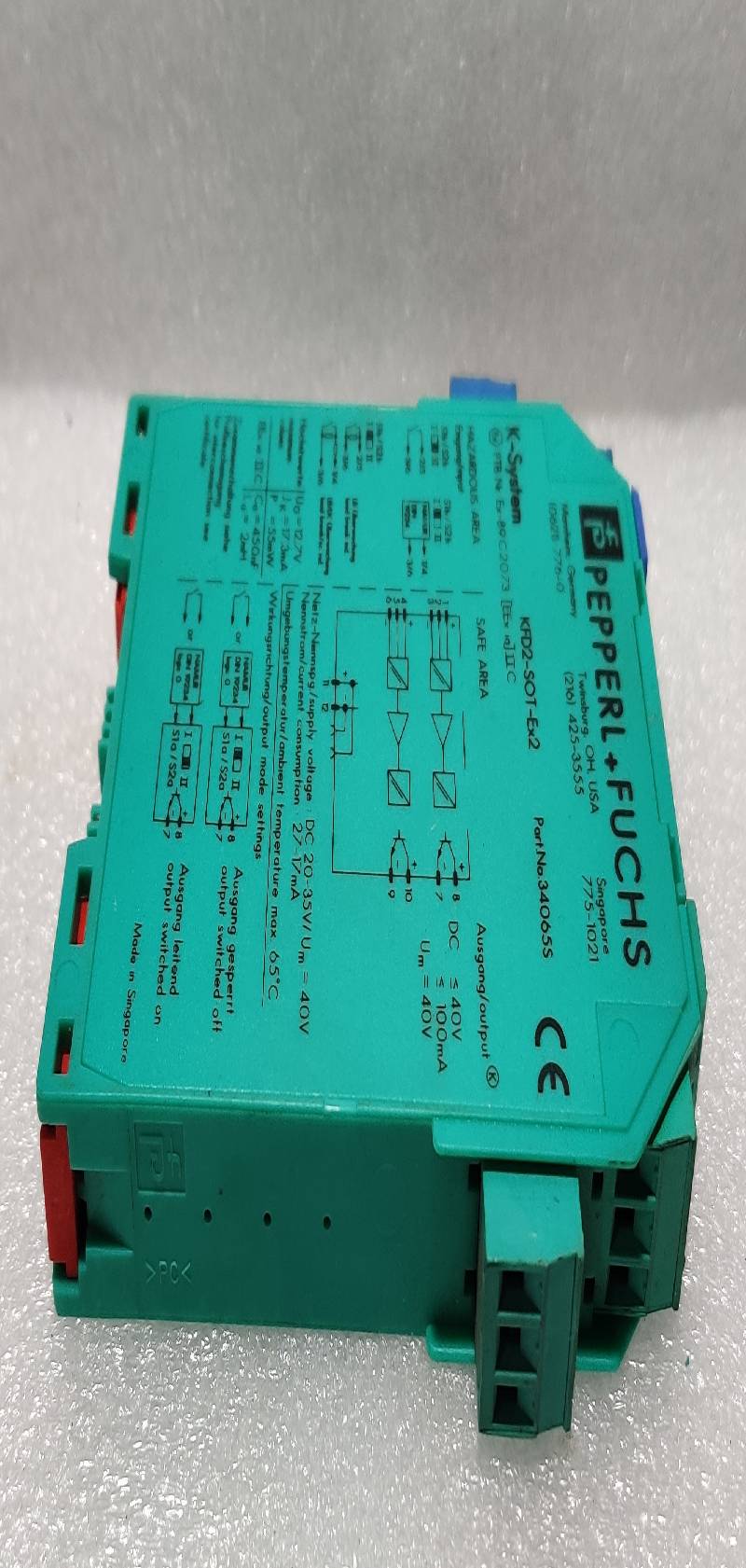 Pepperl Fuchs 34065S Isolating Amplifier K-System KFD2-SOT-Ex2