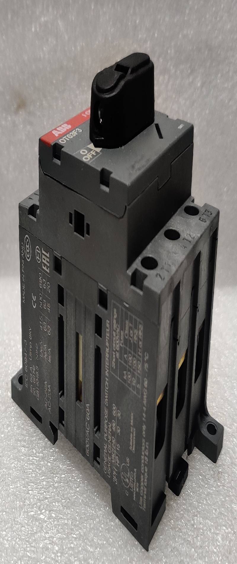 ABB 1SCA105332R1001 Switch-Disconnector OT63F3 50/60Hz