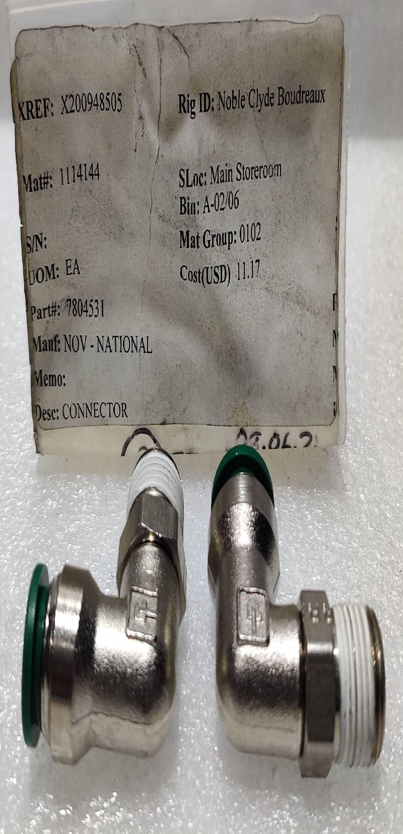 NOV-National 7804531 Connector 2PCs In Lot