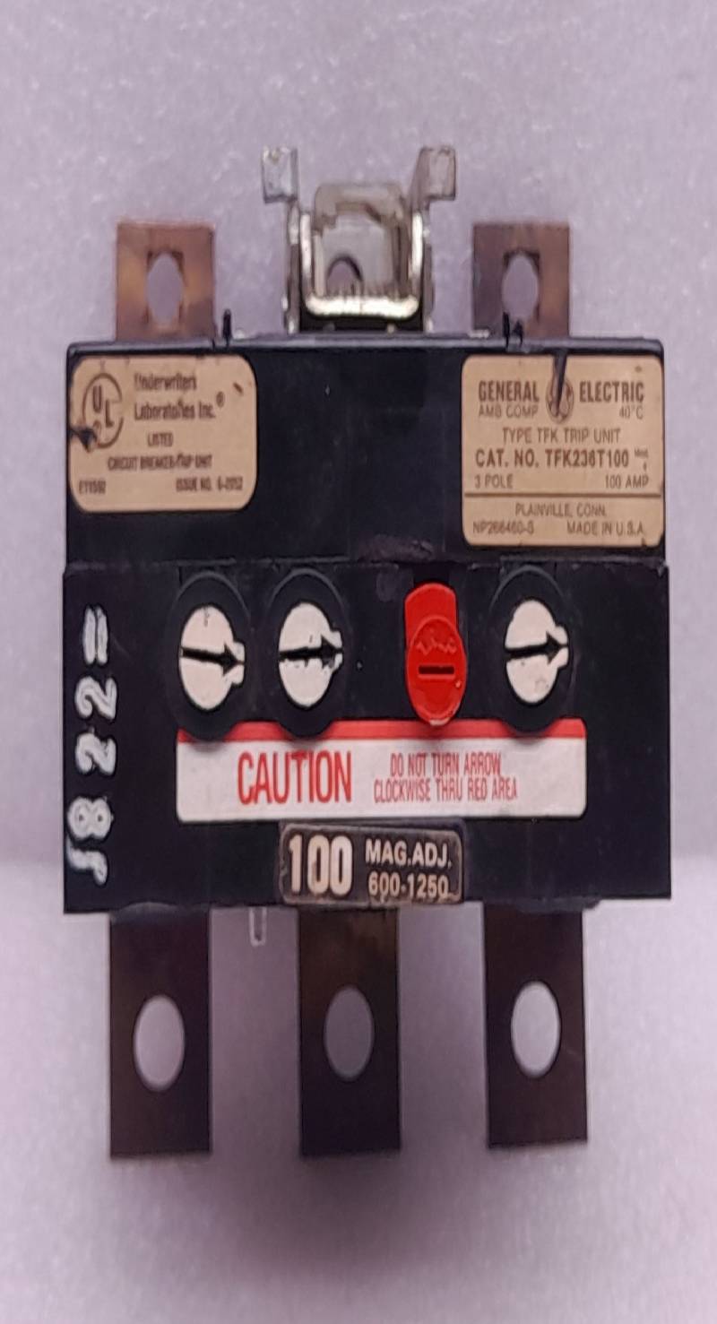 General Electric TFK236T100 Thermal Magnetic Trip 3P 100Amp 40C