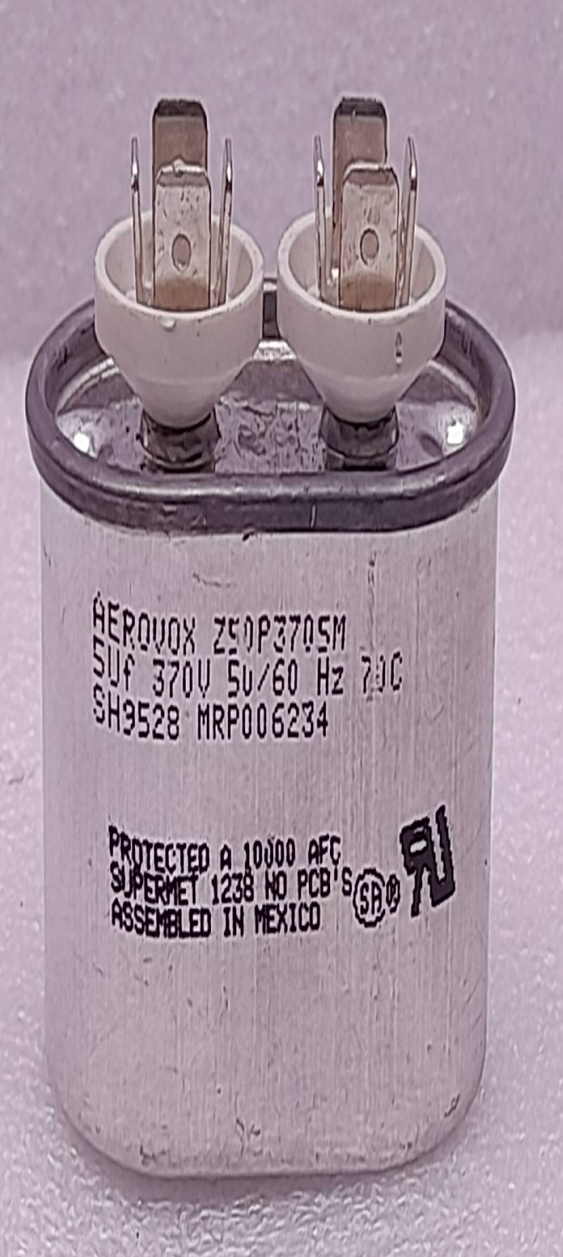 Aerovox Z50P3705M Capacitor 5uf 370V 50/60Hz Forex 5 X 370 Run Capacitor