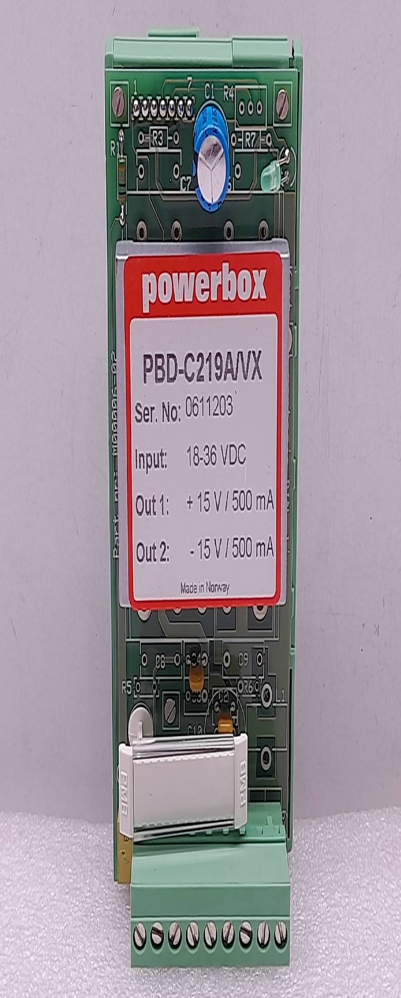 Phoenix Contact/Powerbox PBD-C219A/VX Power Supply M00005-02 18-36VDC