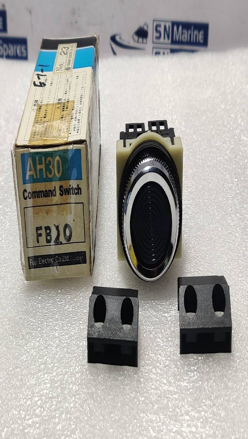 Fuji Electric AH30-F Command Black Push Button Switch 250V6A AH30FB20 