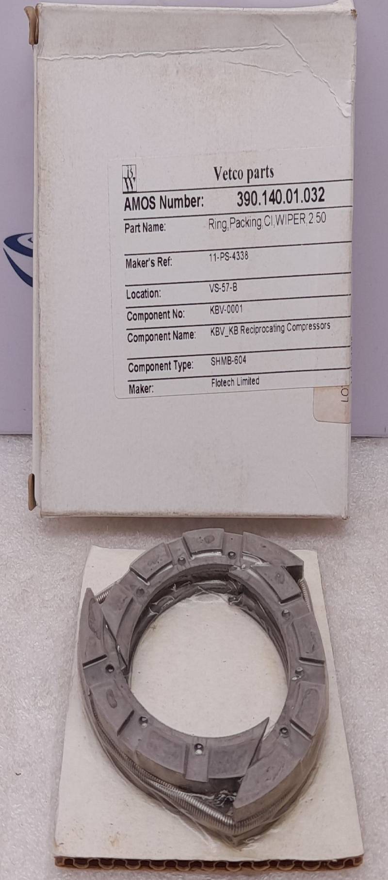 Flotech Limited 11-PS-4338 Packing Ring CI Wiper 2.50