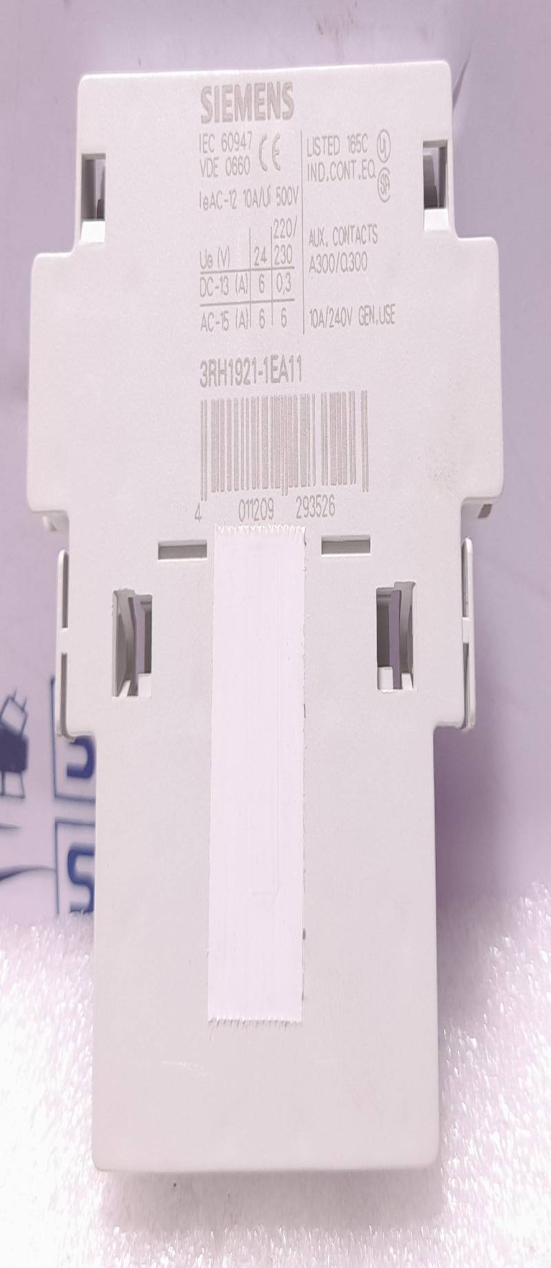 Siemens 3RH1921-1EA11 Auxiliary Contact Block 1NO+1NC