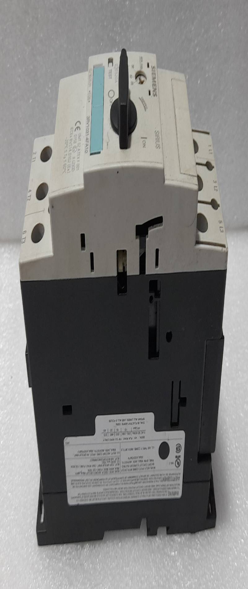Siemens 3RV1031-4FA10 Motor Protection Circuit Breaker 40A Max 600V 50/60Hz