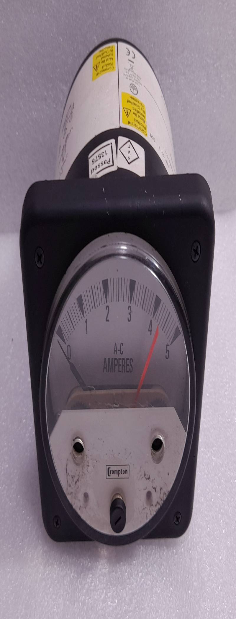 Crompton 077-301A-LSLS-HG-C7 A-C AMPERE Meter Input: 0/5AMPS AC