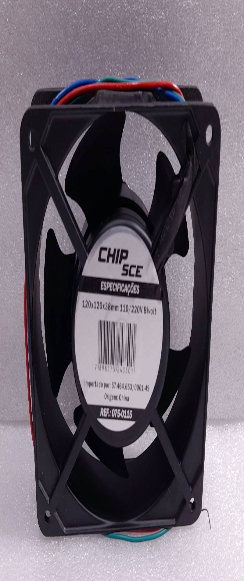 CHIPSCE 120x120x38mm Microfan  14W 115/230VAC 50/60Hz 110/220V Bivolt  075-0115