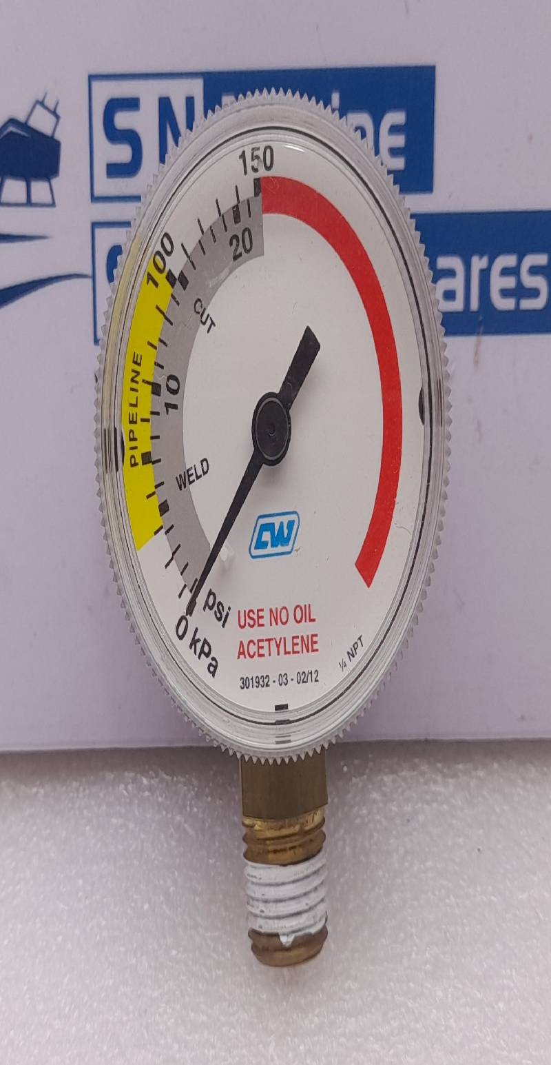 Cigweld Comet 301932-03-02/12 Pressure Gauge 1/4NPT