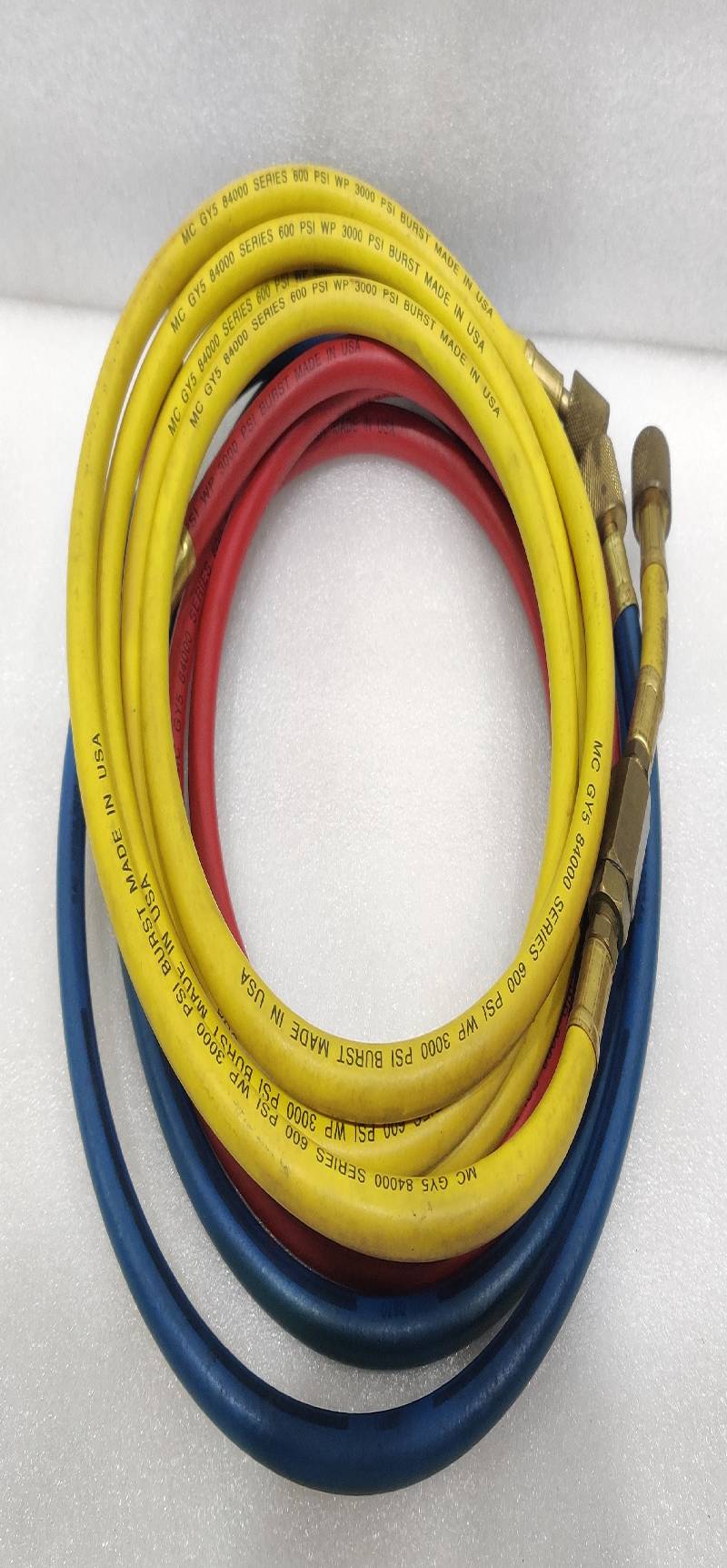 MC YELLOW CHARGING HOSE TUBE GY5 84000 SERIES 600 PSI