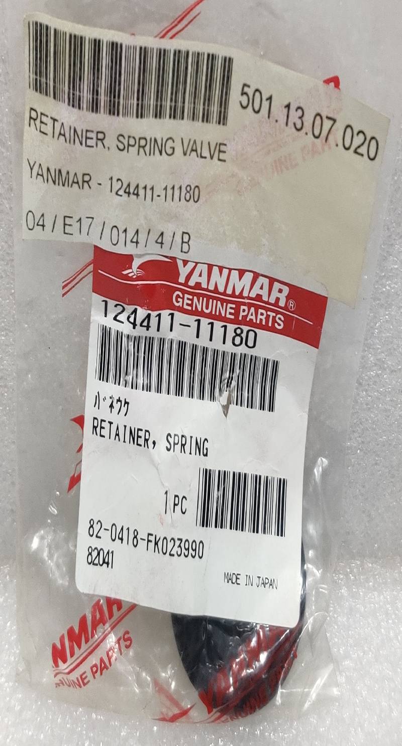 Yanmar 124411-11180 Genuine parts retainer spring valve 