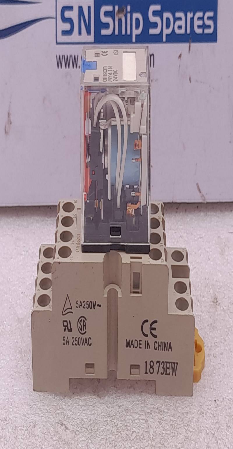 Omron MY4IN Power Relay 24Vdc With 5A 250Vac Relay Socket Base