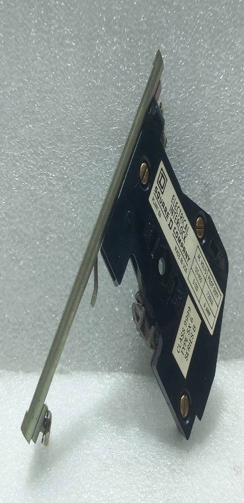 Square D Plant 86 Electrical Interlock Class 9999 Type SX-6 Series B