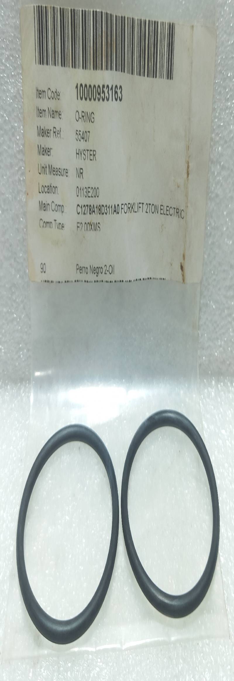 Hyster 55407 O-Ring 2PCs In Lot