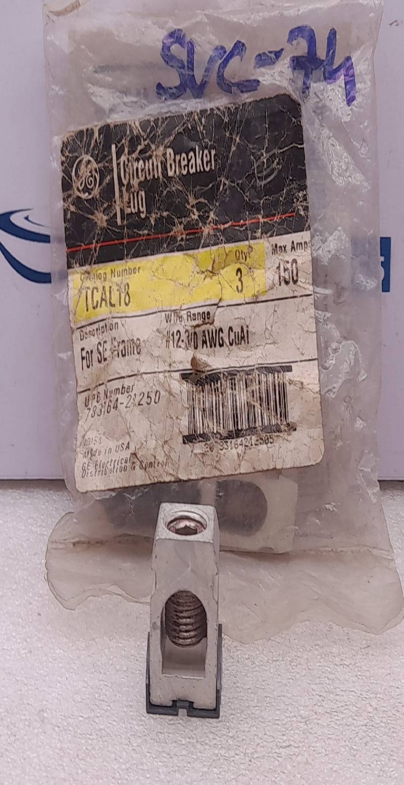 General Electric TCAL18 Circuit Breaker Lug Max Amp 150 3PCs In Lot
