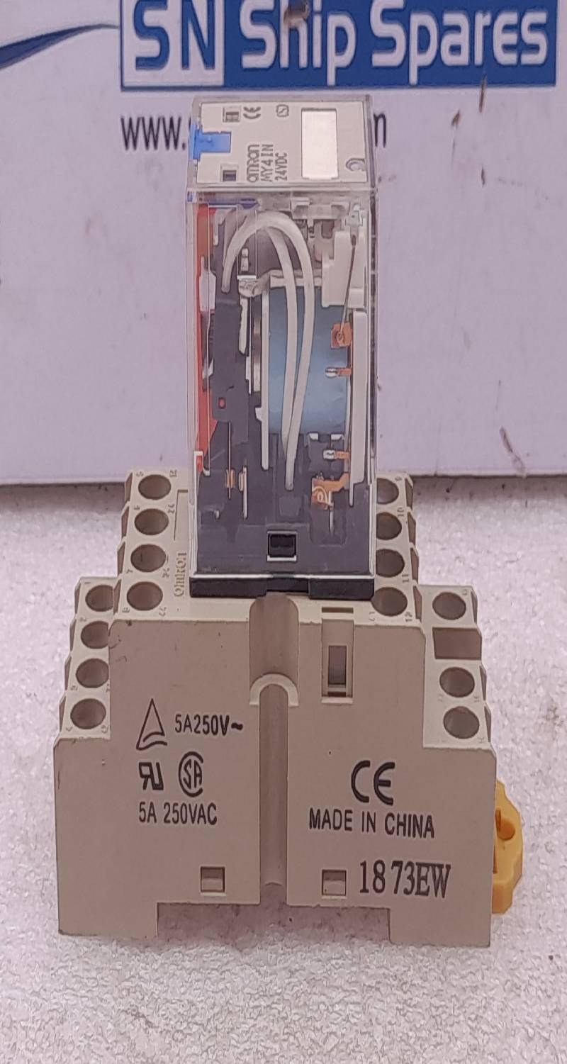 Omron MY4IN Power Relay 24Vdc With 5A 250Vac Relay Socket Base