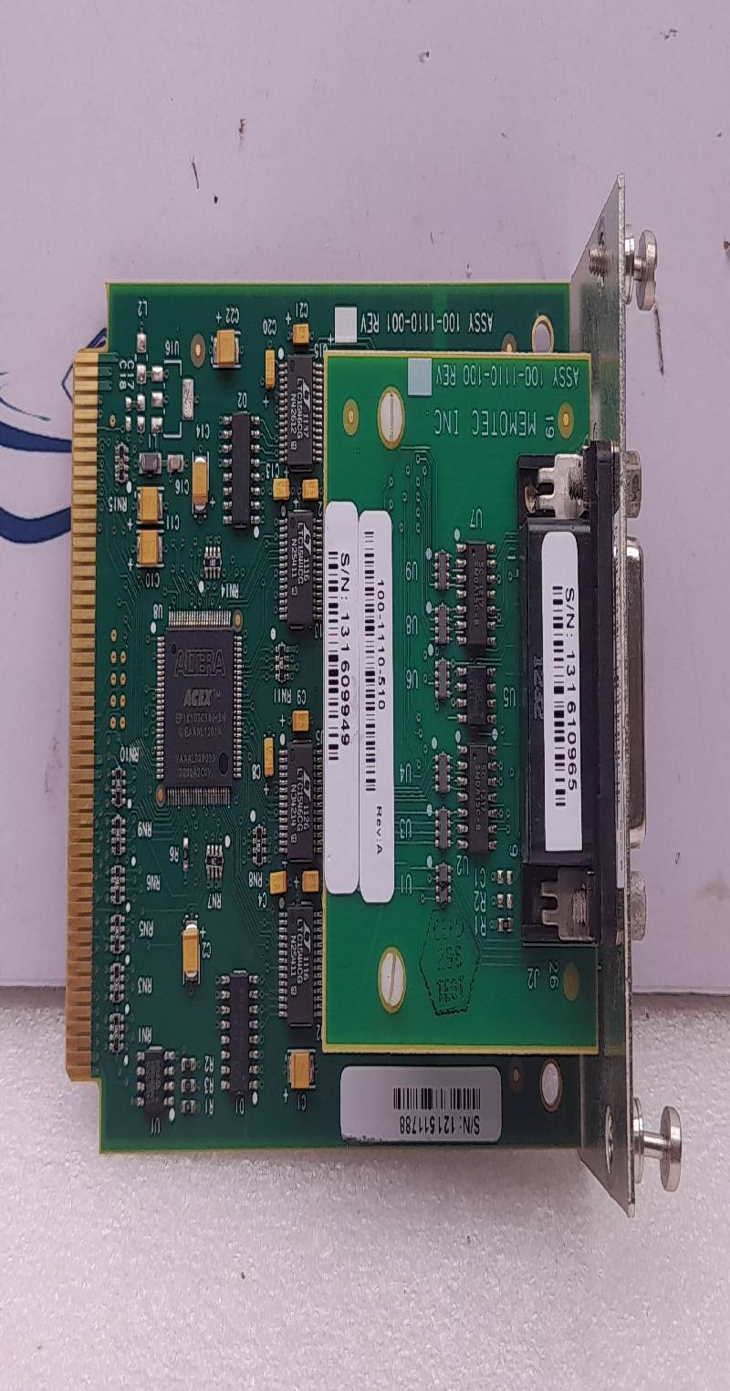 Memotec 100-1110-001 Printed Circuit Board 100-1110-501 Rev:A2 107721